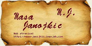 Maša Janojkić vizit kartica